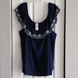 Lane Bryant Swing Ruffle Off the Shoulder Knit Top Women's Size 26/28